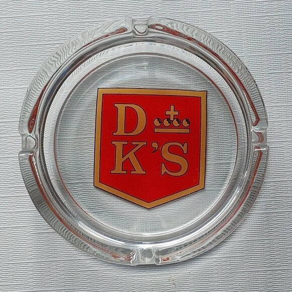 ROUND DK's Cigarette Ashtray Glass - Picture 1 of 2